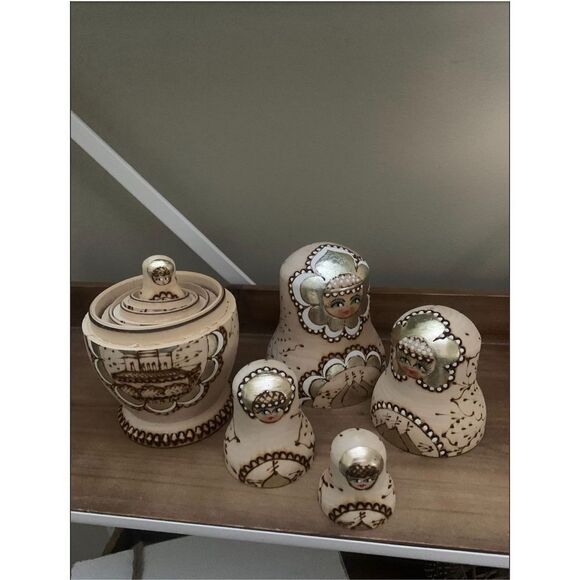 Russian Authentic Wood Nesting  Dolls - Picture 3 of 5